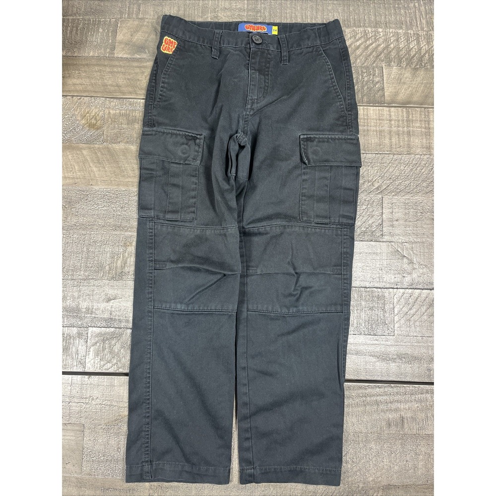 Empyre Kids Loose Fit Black Cargo Skate Pants Size 24 - 27" X 24"